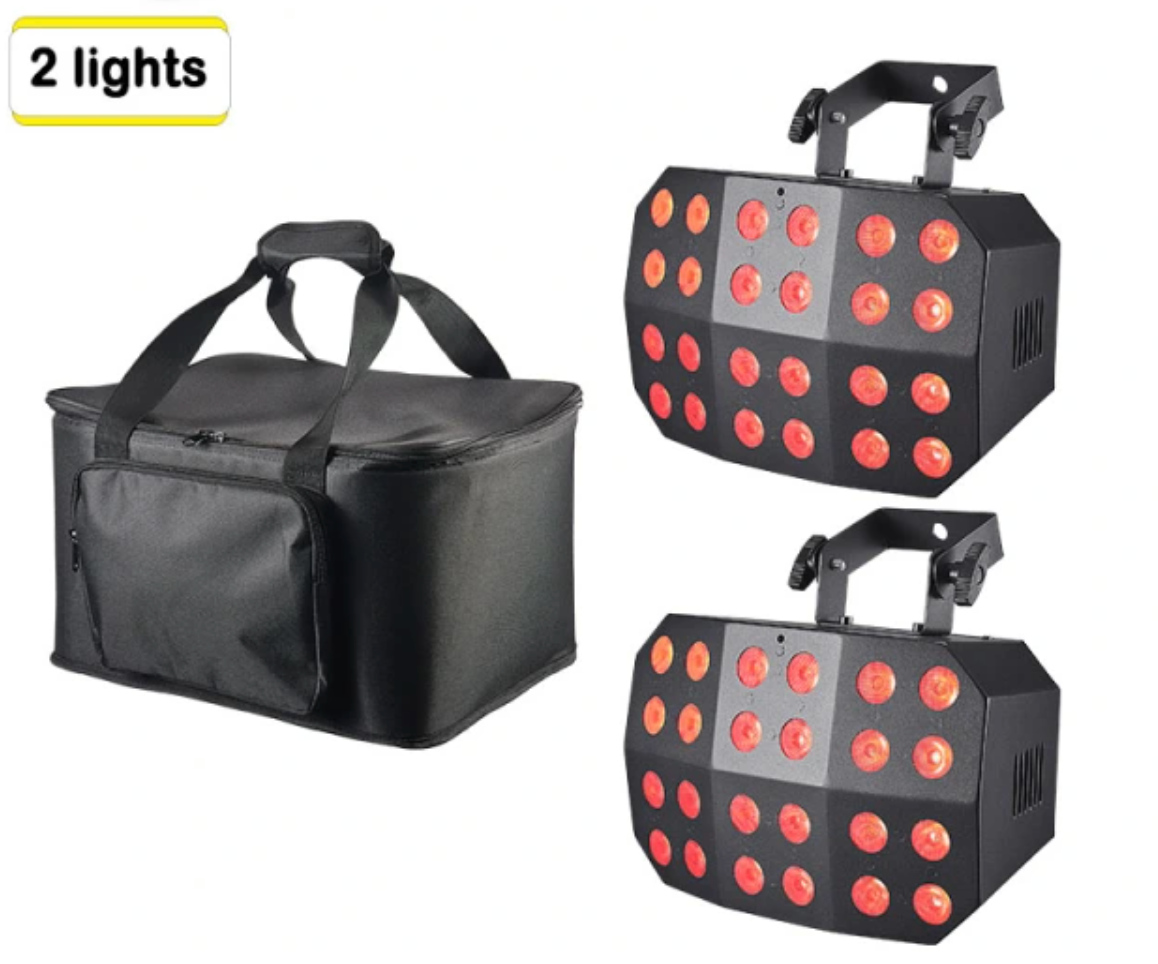 Spider Wash Light  - RGBWA UV - Battery Powered -Wireless DMX